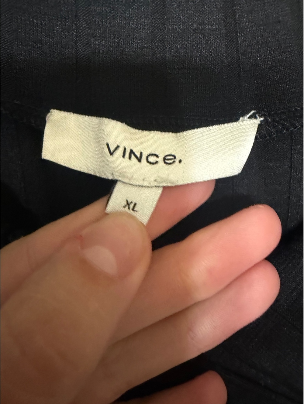 Vince XL Women's Ribbed Gray Button-Up Top - Picture 2 of 4